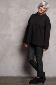 Брюки комбинированные с кожей - Брюки комбинированные с кожей