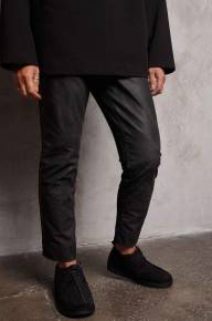 Брюки комбинированные с кожей - Брюки комбинированные с кожей