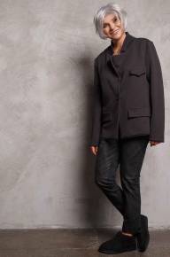 Брюки комбинированные с кожей - Брюки комбинированные с кожей