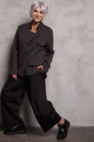 Пиджак свободный с длинным рукавом - Пиджак свободный с длинным рукавом