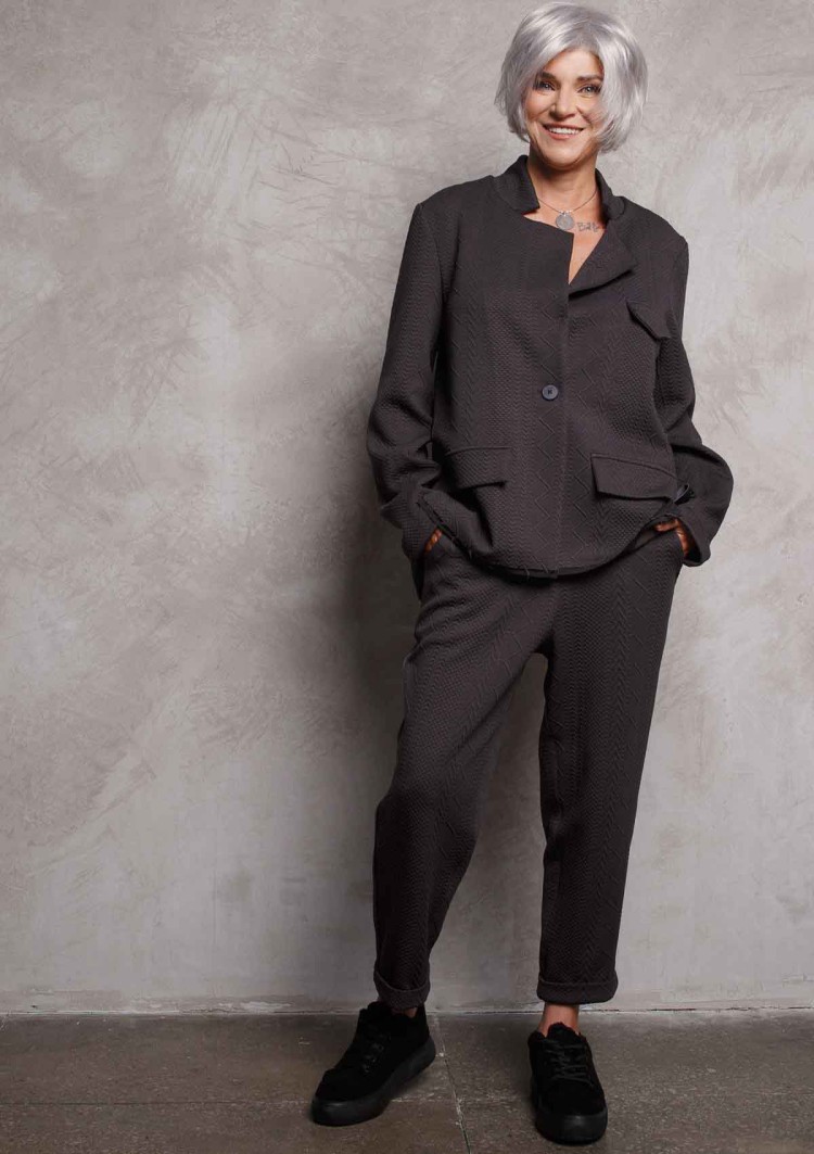 Пиджак свободный с длинным рукавом