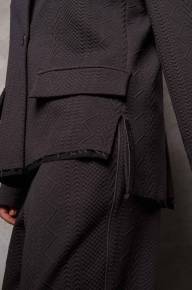 Пиджак свободный с длинным рукавом - Пиджак свободный с длинным рукавом