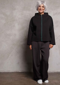 Джемпер с дублированным воротом