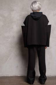 Брюки трубы с плащевкой - Брюки трубы с плащевкой