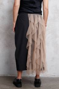 Юбка бохо со съемным  фартуком из фатина - Юбка бохо со съемным  фартуком из фатина