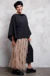 Юбка бохо со съемным  фартуком из фатина - Юбка бохо со съемным  фартуком из фатина