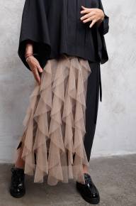 Юбка бохо со съемным  фартуком из фатина - Юбка бохо со съемным  фартуком из фатина