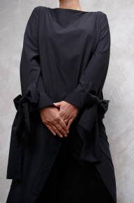 Джемпер с горловиной лодкой и бантами - Джемпер с горловиной лодкой и бантами