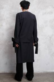 Джемпер с горловиной лодкой и бантами - Джемпер с горловиной лодкой и бантами