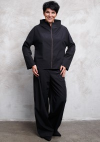 Блуза с дублированным воротом