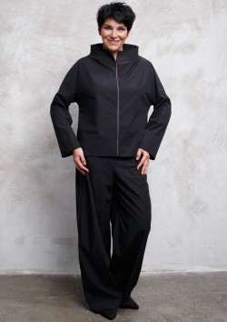 Блуза с дублированным воротом