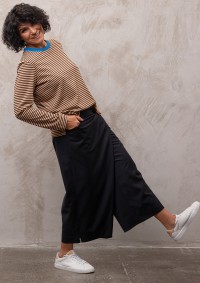 Брюки кюлоты с фиксированным запахом