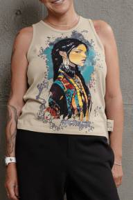 Майка-алкоголичка с принтом - Майка-алкоголичка с принтом