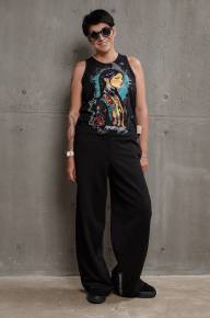 Майка-алкоголичка с принтом - Майка-алкоголичка с принтом