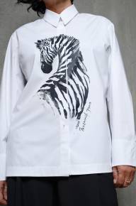 Рубашка с принтом "Зебра" - Рубашка с принтом "Зебра"