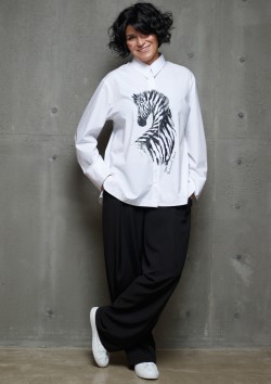 Рубашка с принтом "Зебра"