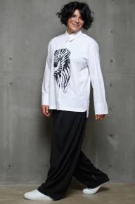 Рубашка с принтом "Зебра" - Рубашка с принтом "Зебра"