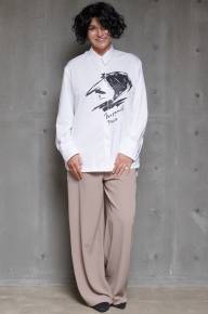 Рубашка с принтом "Гоголь" - Рубашка с принтом "Гоголь"