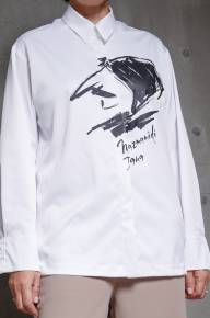 Рубашка с принтом "Гоголь" - Рубашка с принтом "Гоголь"