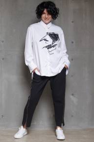 Рубашка с принтом "Гоголь" - Рубашка с принтом "Гоголь"