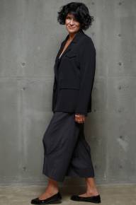 Брюки-кюлоты с фиксированным запахом и складками - Брюки-кюлоты с фиксированным запахом и складками