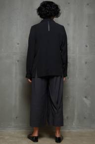 Брюки-кюлоты с фиксированным запахом и складками - Брюки-кюлоты с фиксированным запахом и складками