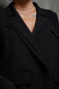 Пиджак свободный с длинным рукавом - Пиджак свободный с длинным рукавом