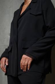 Пиджак свободный с длинным рукавом - Пиджак свободный с длинным рукавом