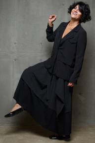 Пиджак свободный с длинным рукавом - Пиджак свободный с длинным рукавом