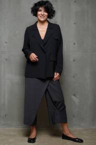 Пиджак свободный с длинным рукавом - Пиджак свободный с длинным рукавом