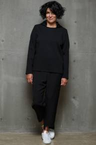 Брюки бойфренды с асимметричным низом - Брюки бойфренды с асимметричным низом