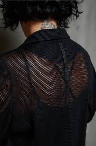 Пиджак свободный с длинным рукавом - Пиджак свободный с длинным рукавом