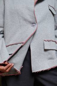 Пиджак свободный с длинным рукавом - Пиджак свободный с длинным рукавом