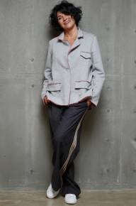 Пиджак свободный с длинным рукавом - Пиджак свободный с длинным рукавом