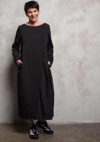 Платье с вставкой из плащевки